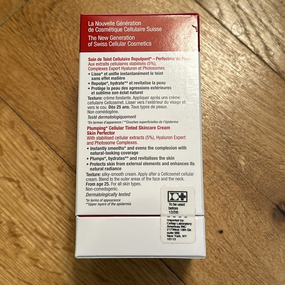 NEW Cellcosmet Plumping Cellular Tinted Skincare Cream in 00 Porcelain - Picture 4 of 5